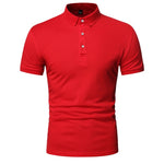 Solid colour short sleeve polo shirt men high quality brand men polo shirts casual Business cozy polo shirt men