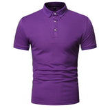 Solid colour short sleeve polo shirt men high quality brand men polo shirts casual Business cozy polo shirt men