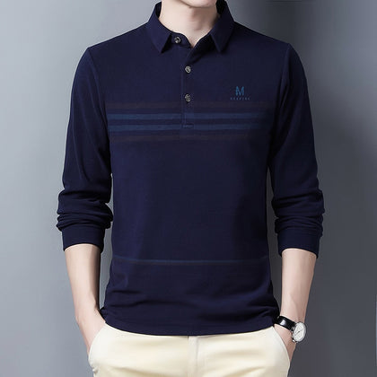 Ymwmhu 2020 Autumn Brand Mens Long Sleeve Polos Shirts Casual Mens Lapel Polos Shirts Korean Style Fashion Mens Slim Tops Shirt